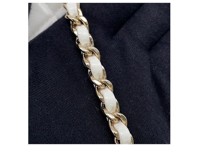 Chanel Matelassé Mini Handtasche Weiß - Ansicht 15