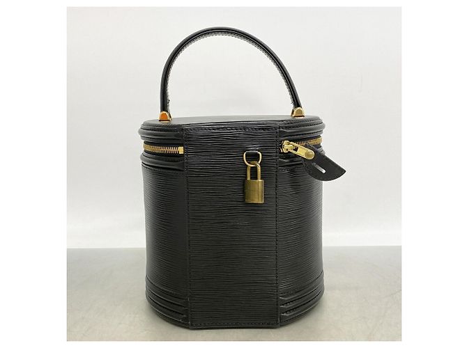 Borsa Louis Vuitton Epi Cannes M48032 Noir Nero - vista 9