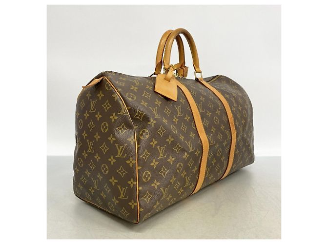 Keepall Bolsa Boston Louis Vuitton Marrom - vista 2