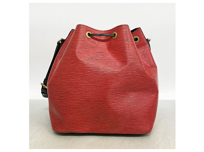 Noe Bolsa de Ombro Louis Vuitton Epi Petit Noé Preto Vermelho - vista 12