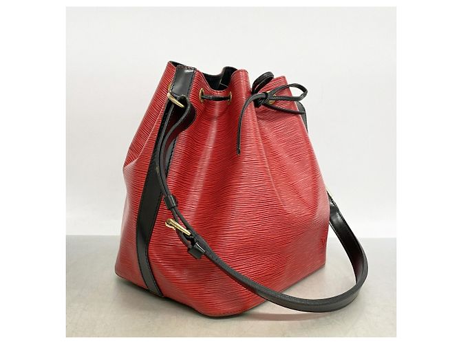 Noe Bolsa de Ombro Louis Vuitton Epi Petit Noé Preto Vermelho - vista 2