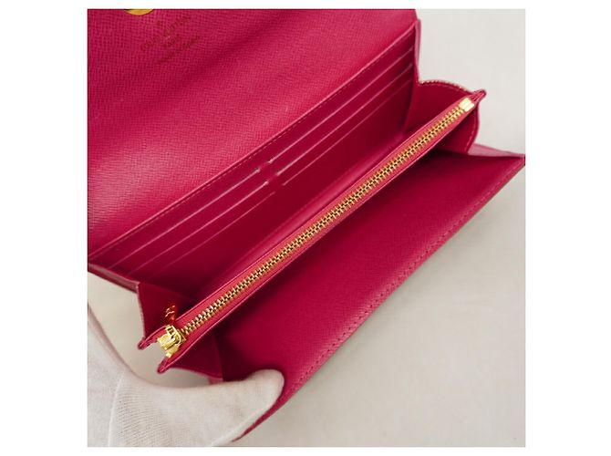 Louis Vuitton Monogram Multicolor Portefeuille Sarah Long Wallet Rosso - vista 3