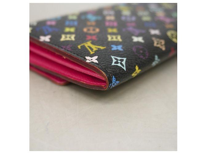 Louis Vuitton Monogram Multicolor Portefeuille Sarah Long Wallet Rosso - vista 5