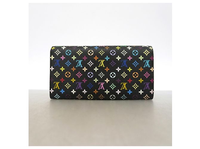 Louis Vuitton Monogram Multicolor Portefeuille Sarah Long Wallet Rosso - vista 9