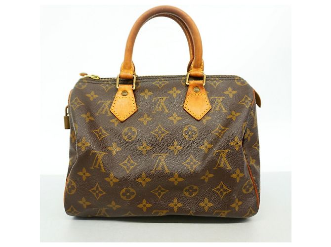 Borsa Louis Vuitton Monogram Speedy 25 Marrone - vista 11