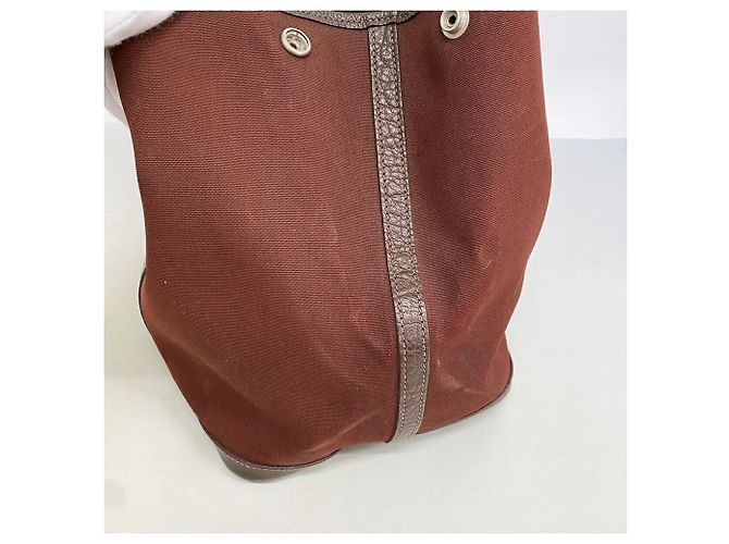 Hermès Hermes Garden PM Tote Bag in Brown Toile Officier Braun - Ansicht 7