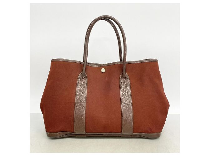 Hermès Hermes Garden PM Tote Bag in Brown Toile Officier Braun - Ansicht 9