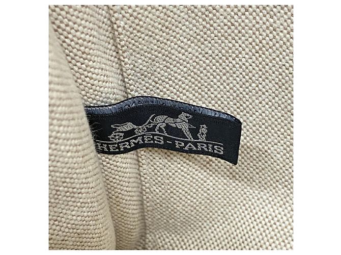 Hermès Hermes New Fourre-Tout PM Canvas Tote Bag Beige - vista 5