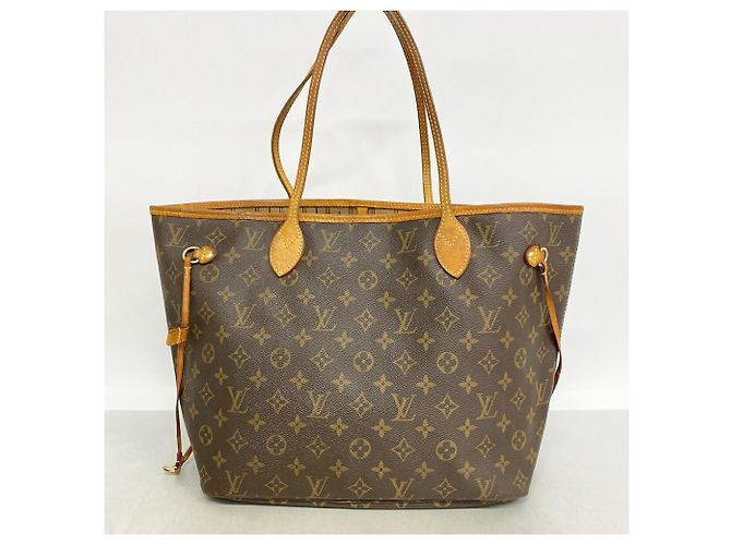 Borsa Tote Louis Vuitton Monogram Neverfull MM Marrone - vista 12
