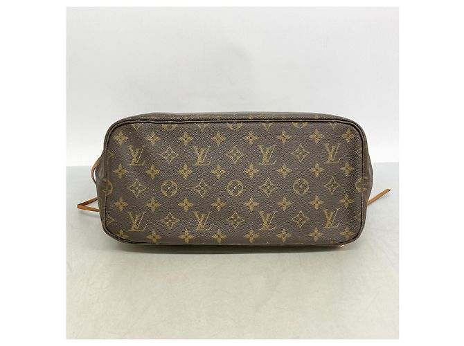 Borsa Tote Louis Vuitton Monogram Neverfull MM Marrone - vista 3