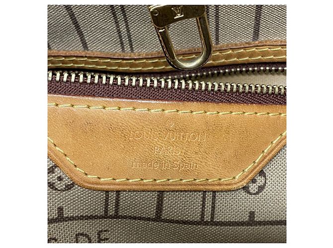 Borsa Tote Louis Vuitton Monogram Neverfull MM Marrone - vista 5