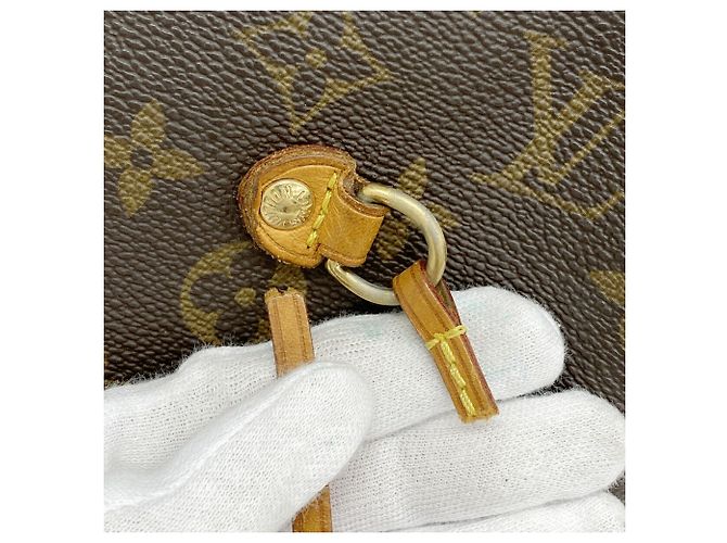 Borsa Tote Louis Vuitton Monogram Neverfull MM Marrone - vista 6