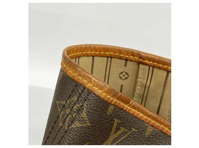 Borsa Tote Louis Vuitton Monogram Neverfull MM Marrone - vista 7