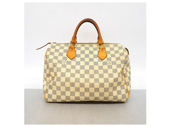 Bolso Louis Vuitton Damier Azur Speedy 30 Blanco - vista 10