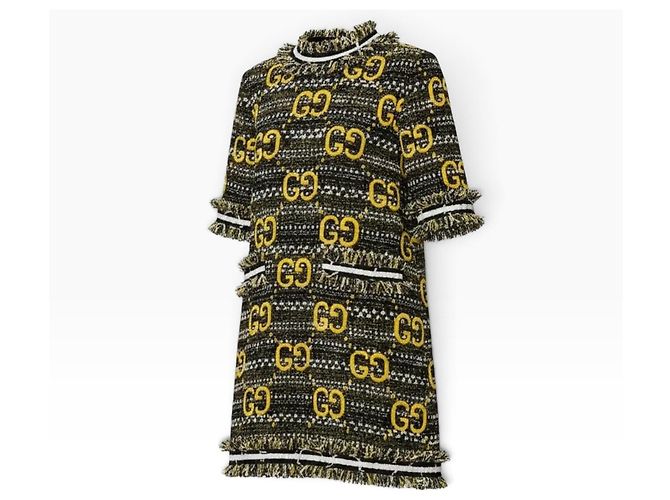 Gucci GG Monogram Tweed-Kleid mit Rüschen - Ansicht 2