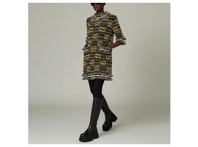 Gucci GG Monogram Tweed-Kleid mit Rüschen - Ansicht 5