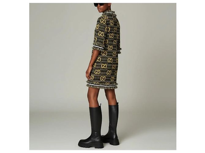 Gucci GG Monogram Tweed-Kleid mit Rüschen - Ansicht 6
