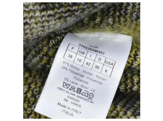 Christian Dior Mohair-Pullover mit Karomuster und Skull-Print - Ansicht 7