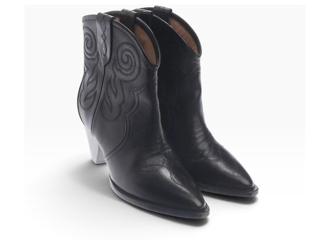 Botas Western Isabel Marant de cuero negro - vista 2