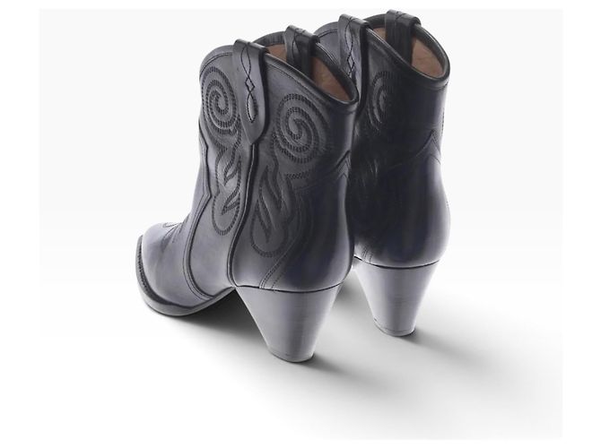Botas Western Isabel Marant de cuero negro - vista 3