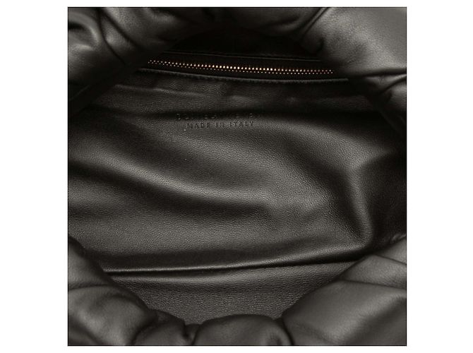 Borsa a pochette in pelle nera Bottega Veneta Nero - vista 4