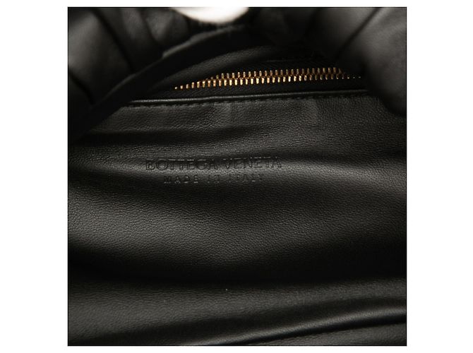 Borsa a pochette in pelle nera Bottega Veneta Nero - vista 5
