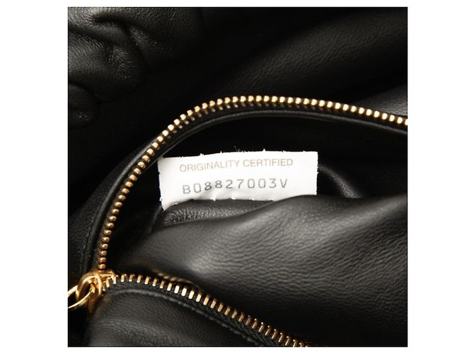 Borsa a pochette in pelle nera Bottega Veneta Nero - vista 6