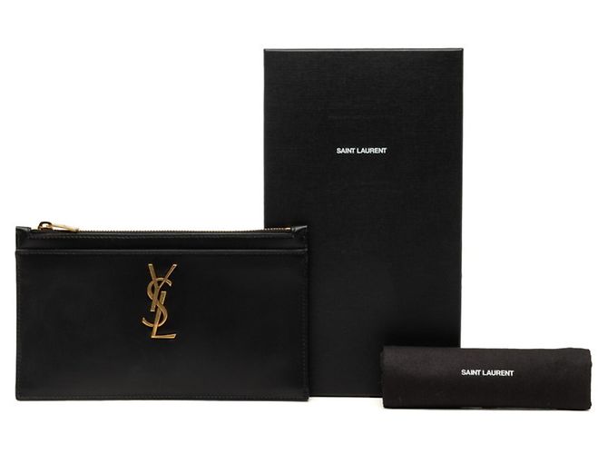 Autre Marque Bolso de mano Saint Laurent YSL Logo Pouch Negro - vista 7