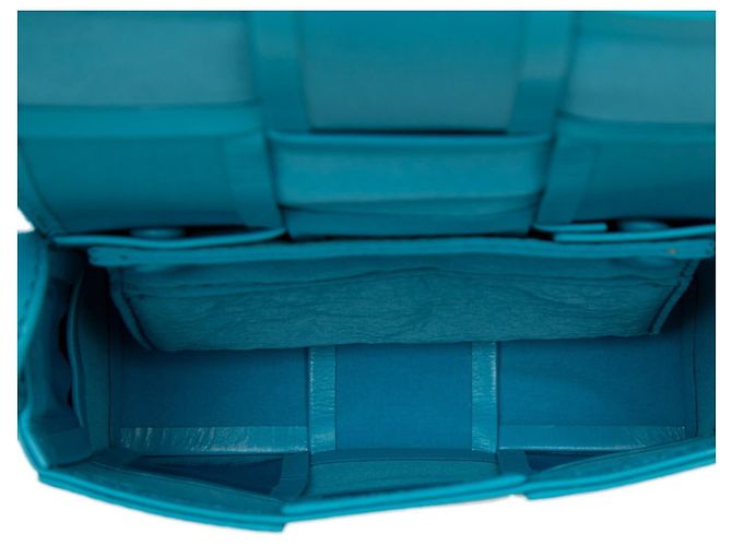 Borsa a tracolla Bottega Veneta Maxi Intrecciato Candy Cassette Blu Turchese - vista 4