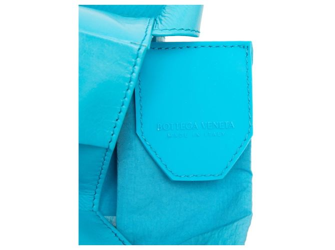 Borsa a tracolla Bottega Veneta Maxi Intrecciato Candy Cassette Blu Turchese - vista 5