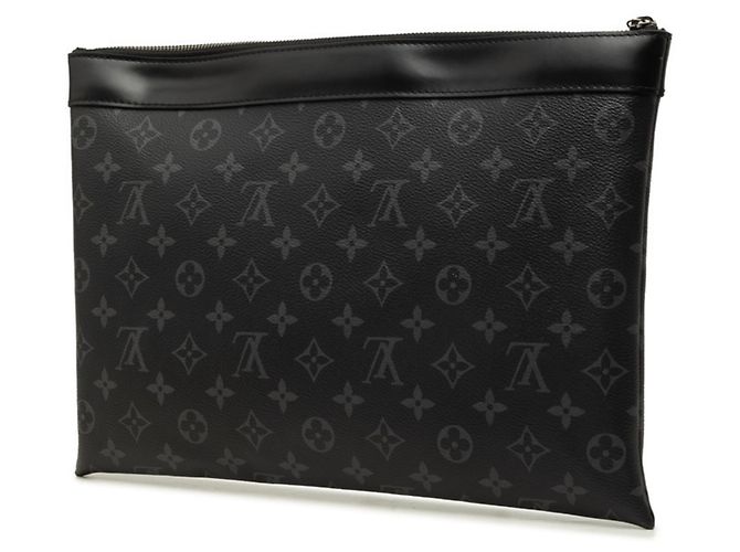 Louis Vuitton Monogram Eclipse Pochette Discovery Clutch Bag Noir - vue 2
