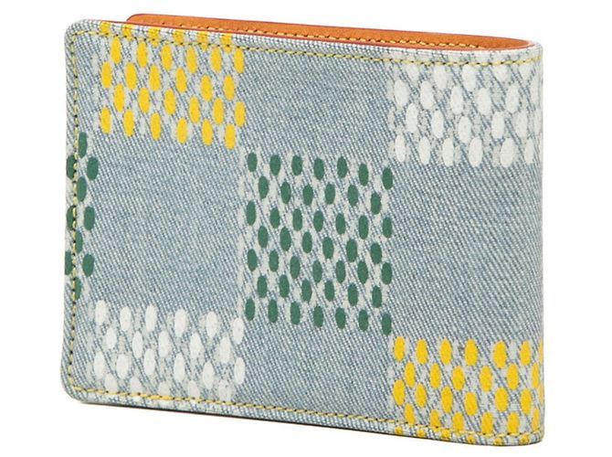 Louis Vuitton Damier Denim Bi-fold Geldbörse Blau Mehrfarben - Ansicht 2