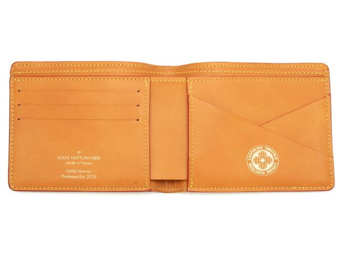Louis Vuitton Damier Denim Bi-fold Geldbörse Blau Mehrfarben - Ansicht 4