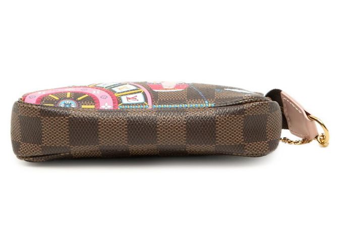 Louis Vuitton Damier Vivienne Mini Pochette Accessoires Marrone Multicolore - vista 3