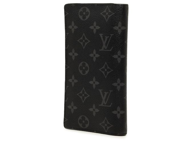 Louis Vuitton Monogram Eclipse Portefeuille Brazza Long Wallet Black - view 2