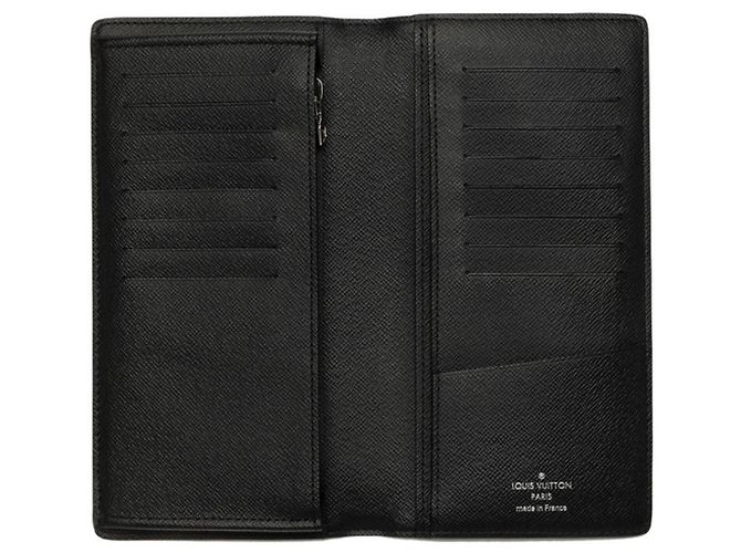 Louis Vuitton Monogram Eclipse Portefeuille Brazza Long Wallet Black - view 4