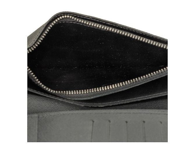 Louis Vuitton Monogram Eclipse Portefeuille Brazza Long Wallet Black - view 6