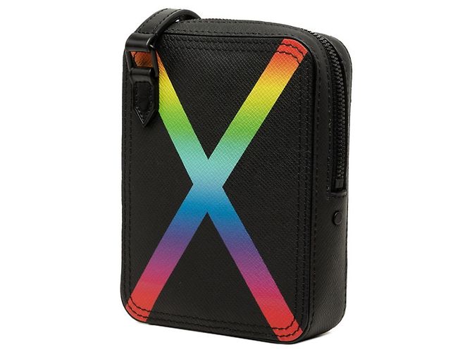 Louis Vuitton Taiga Rainbow Danube Messenger Bag Black Multiple colors - view 2