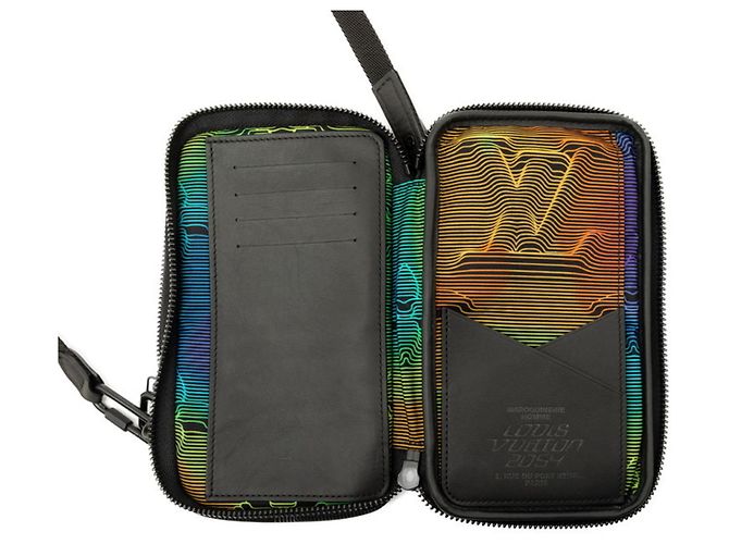 Borsa a tracolla Louis Vuitton 3D Monogram Double Phone Pouch Nero - vista 4