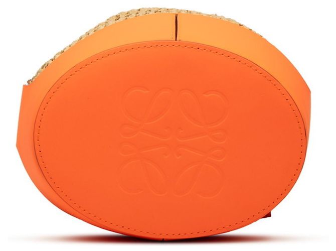 Borsa Loewe Anagram Balloon in Neon Orange Arancione - vista 3