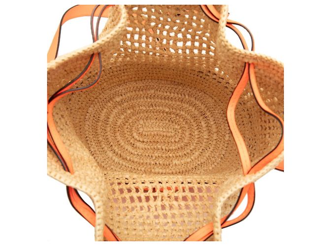 Borsa Loewe Anagram Balloon in Neon Orange Arancione - vista 4