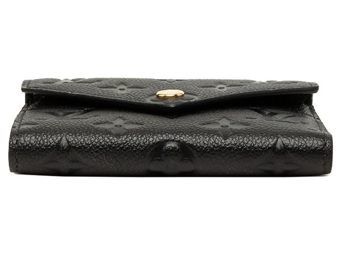 Louis Vuitton Monogram Empreinte Portefeuille Victorine Tri-fold Wallet Nero - vista 3