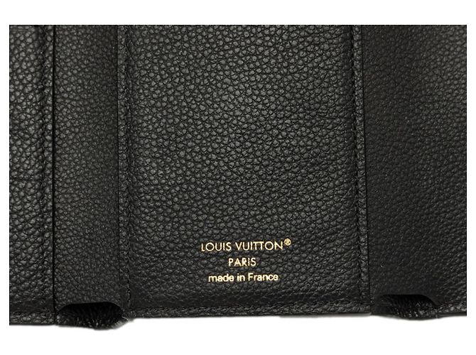 Louis Vuitton Monogram Empreinte Portefeuille Victorine Tri-fold Wallet Nero - vista 6