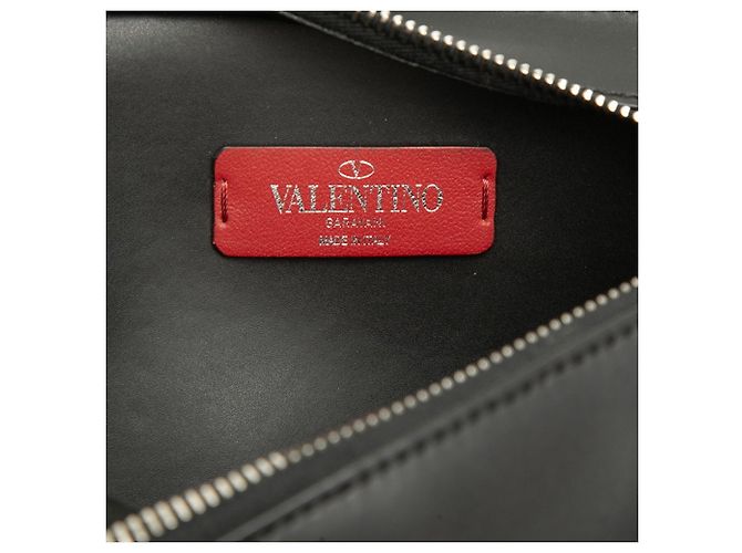 Borsello da vita Valentino Rockstud VLTN Logo in pelle nera Nero - vista 5
