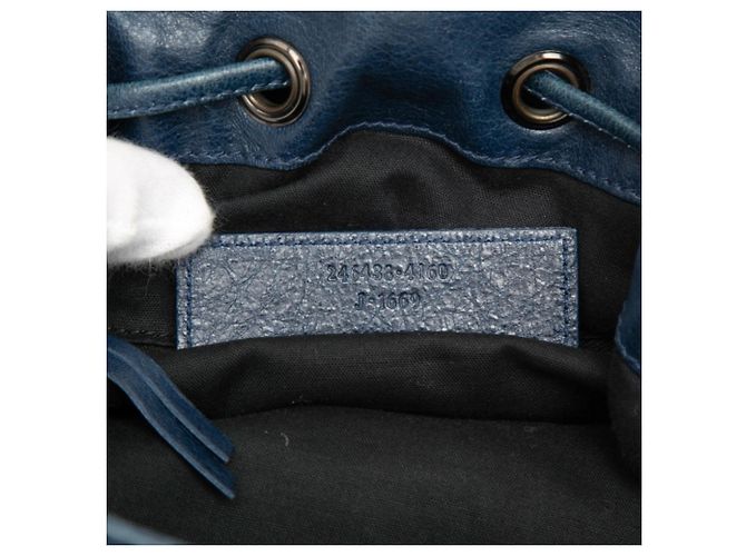 Balenciaga Classic Mini Pom Handtasche Marineblau - Ansicht 7