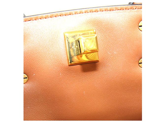 Salvatore Ferragamo Gancini Handtasche Braun Beige - Ansicht 9