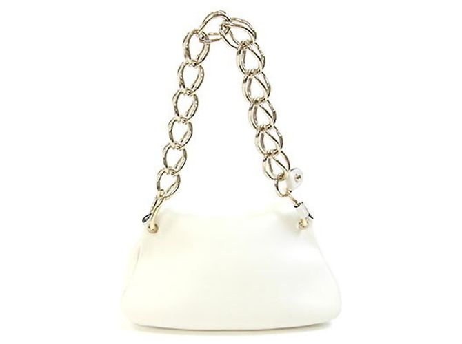 Borsa Chloé Juana in pelle eggshell Bianco sporco - vista 2