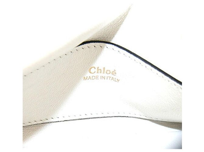 Borsa Chloé Juana in pelle eggshell Bianco sporco - vista 4