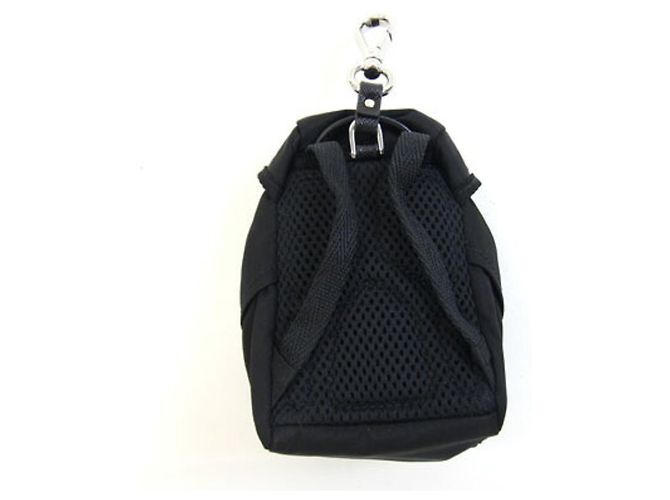Charm per borsa Prada in nylon e pelle nera Nero - vista 2