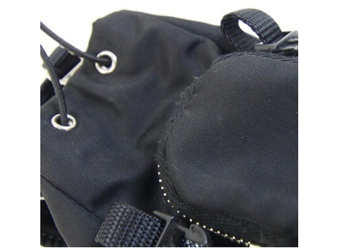 Charm per borsa Prada in nylon e pelle nera Nero - vista 5